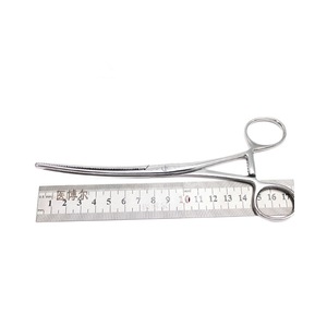 Pinzas Intestinales MedBore de 18 cm con Cabeza Recta y Curva, Instrumento Quirúrgico Veterinario - Product Image 3