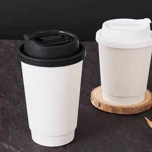Free Sample Compostable White 8 12 16 oz Coffee <b>Cups</b> Food Grade Disposable Paper <b>Cup</b> wholesale Custom Logo - Product Image 1