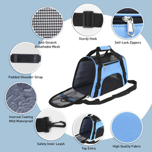 Transportines plegables de lado suave <span class=keywords><strong>para</strong></span> mascotas <span class=keywords><strong>para</strong></span> gatos pequeños y medianos Perros Cachorros-Transportín de mascotas aprobado por aerolínea y transportador de perros de hasta 15 libras - Product Image 3
