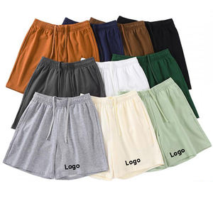 Wholesale Custom Logo Quick Dry Breathable Women Men's Shorts 260GSM Heavyweight Polyester Cotton Anti-shrink Unisex Shorts - Product Image 1