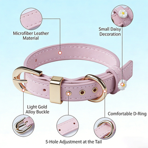 Collar de Cuero PU Ajustable para Gato, Varios Colores, al por Mayor - Product Image 3