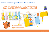Ensemble de bloc-notes A5 Strange US Monster avec notes autocollantes repositionnables |   Rechercher des Agents Exclusifs Mondiaux