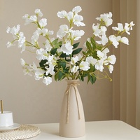 Fleurs artificielles suspendues en soie, glycine personnalisée, longues tiges, blanc, violet, bleu, forme de haricot, décoration de mariage et de maison, sur commande