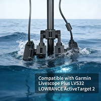 Support de transducteur pivotant et réglable compatible avec Garmin Livescope LVS34+ LVS32 VIN-TYQ-FD02-34+32