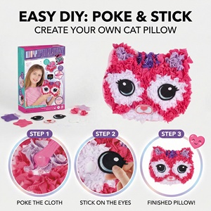 AiJH Kit de Bricolage Créatif pour Coussins Animaux en Peluche, Poupées à Câliner Artisanales, Jouets en Tissu pour Enfants, Kit d'Artisanat <span class=keywords><strong>DIY</strong></span> - Product Image 4