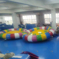 Bateau Disco Aquatique Gonflable Commercial en PVC, Gyro Aquatique Rotatif Personnalisé pour la Location en Parc Aquatique Extérieur