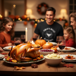 Camiseta Gravy Boat Captain Thanksgiving unisex para adultos, 100% algodón, cuello redondo, manga corta - Product Image 3