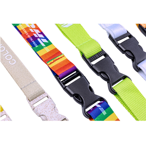 Nhà Máy Tùy Chỉnh Nhà Sản Xuất Giá Rẻ Dây Buộc Cá Nhân Dây Buộc Với Logo Vải Dây Đeo Cổ Tay Chủ Vòng Chìa Khóa Dây Buộc Keychain - Product Image 1