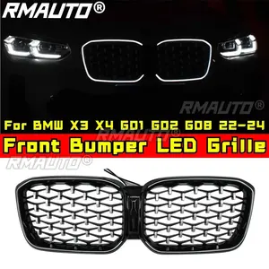 Grilles de course LED pour G01, grille de pare-chocs avant LED pour BMW X3 X4 X3M X4M G01 G02 G08 2022-2024, accessoires de voiture - Product Image 5