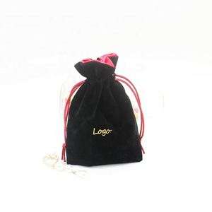 Bolsa de Terciopelo Negro con Cordón y Logotipo Personalizado, Forro de Satén, Bolsas para Dados Personalizadas, Embalaje Textil, Regalos Promocionales, Muestras Gratis - Product Image 5