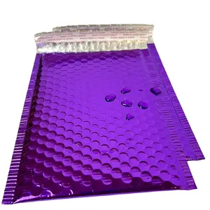 OEM Stock Custom Bubble Mailing Bag Packaging Mailer Purple Poly Bubble Mailer