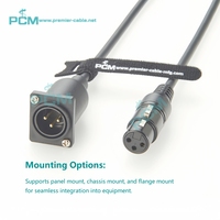 D-type XLR 3Pin mâle à femelle câble d'extension de montage sur panneau d'alimentation pour DMX512 LED lumière de scène haut-parleur Microphone mélangeur Audio