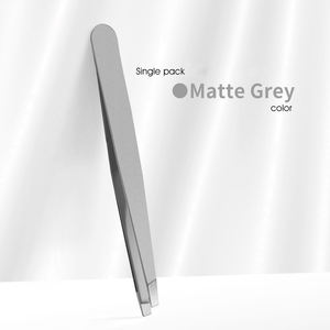 Pinset alis hitam Matte baja tahan karat kualitas tinggi tren baru dengan ujung ketat lebih tipis - Product Image 1