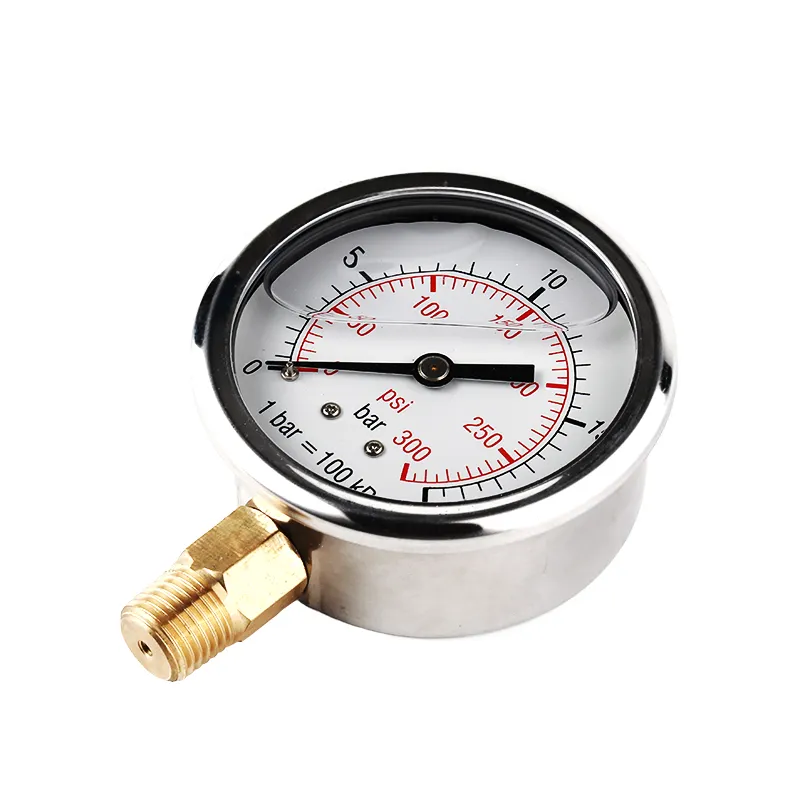 Professioneller 50mm-Manometer Pool Spa-Filter Wasserdruckmacher Mini 0-60 PSI 0-4 Bar Seitenaufbau 1/4 Zoll Rohrfaden NPT TS-50