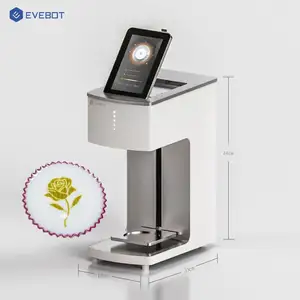 طابعات Evebot ، طابعة نافثة للحبر الأوتوماتيكية ثلاثية الأبعاد لكعك القهوة ، ماكينة طباعة رقمية بشهادة CE