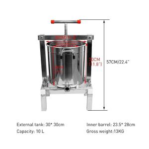 Presse à cire en acier inoxydable de haute qualité avec réservoir anti-éclaboussures, équipement d'apiculture, machine d'extraction de miel en gros - Product Image 2