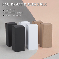 Boîtes en papier kraft vides recyclables à prix réduit pour usage cosmétique, boîtes cadeaux personnalisées avec laminage mat, fabriquées à partir de matériaux recyclés