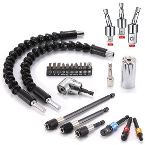 Juego de llaves de vaso de cambio rápido de 1/4 pulg. con eje flexible universal, herramienta mágica para esquinas, juego combinado de acero para reparación automotriz - Product Image 3