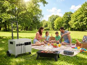 Station d'alimentation portable tout-en-un H5000 5000W, générateur solaire, prise personnalisée, onde sinusoïdale pure, kit robuste - Product Image 6