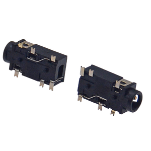 PJ-342 ช่องเสียบแจ็คเสียงสเตอริโอขนาด 3.5 มม., ช่องเสียบแบบ 6 พิน SMT พร้อมเสาติดตั้งแบบคู่, ขั้วต่อแบบตัวเมีย - Product Image 5