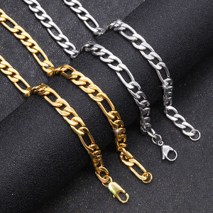<span class=keywords><strong>Fournisseur</strong></span> de <span class=keywords><strong>bijoux</strong></span> de mode de haute qualité, vente en gros de colliers en chaîne figaro en <span class=keywords><strong>acier</strong></span> <span class=keywords><strong>inoxydable</strong></span> 316 plaqué or 14K 18K PVD - Product Image 4