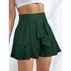 Shorts et jupes décontractées pour femmes, tricotés avec volants et bretelles drapées, style polyvalent, nouvelle collection été, vente chaude, personnalisables OEM - Product Image 6