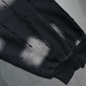 6873/다크 고딕 빈티지 스파클 플로럴 프린트 집업 후드티 캐주얼 데일리 스트리트 패션 아우터 - Product Image 6