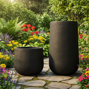 Pot de fleurs en fibre de <span class=keywords><strong>verre</strong></span> simple de style européen, écologique, biodégradable, rond, pour l'extérieur/l'intérieur, pour jardin, hôtel, centre commercial - Product Image 3