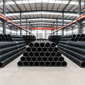 Tubería Corrugada de Doble Pared de HDPE con Junta de Anillo de Goma Duradera de Alta Rigidez SN8 DN300-DN1200 para Alcantarillado Municipal - Product Image 3