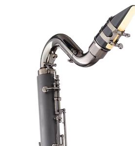 <span class=keywords><strong>Clarinete</strong></span> Bajo Bb de Música Oriental, Tipo Yamaha, 20 Llaves, Cuerpo de Ebonita Niquelada, Acabado con Textura de Madera, para Interpretación Profesional - Product Image 3