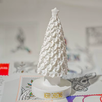Décoration d'intérieur pour les fêtes : Arbre de Noël 3D en plâtre parfumé, diffuseur de parfum sans flamme, artisanat désodorisant, ornement suspendu