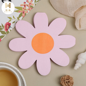 Hanlin Flower Shaped Paper Napkins 25cm Pink And White Three Layer For Themed Party - Product Image 1