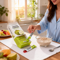 Gelée de Collagène pour la Digestion et la Détoxification, Soutien Avancé de la Peau, Bâtonnets de Gelée de Garcinia Cambogia
