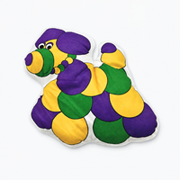Maßgefertigte Mardi Gras Plüschtiere Großhandel Lila Grün Gold Kuscheltiere Karnevalsumzug Partyzubehör