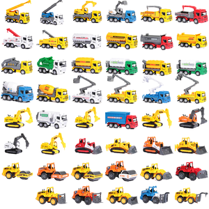 Coche de juguete de aleación a escala 1:64 para niños, modelo de fundición a presión, 100 figuras deslizantes, escena de tráfico urbano de ingeniería metálica, juguete para niños - Product Image 1