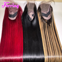 Wig Rambut Asli New Wave 13*6 Transparan Full HD Frontal Lace Front Warna Natural 13*4 Tanpa Lem Lurus Full Lace Front Wigs