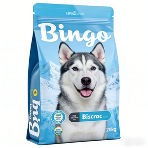Sacchetto per Alimenti per Animali Domestici da 5kg 10kg 20kg della <span class=keywords><strong>Fabbrica</strong></span> di Imballaggi Haodong, Busta con Fondo Piatto Richiudibile con Cerniera per Alimenti per Cani - Product Image 4