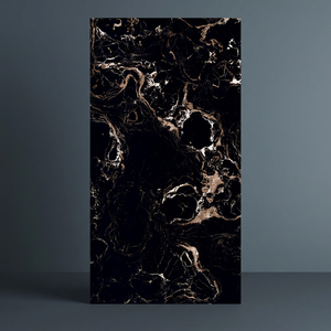 Ocean Black Luxury Glossy Marble Look Glazed Porcelain Tiles 600x1200mm 60x120cm Floor <b>Wall</b> Tile - Product Image 2