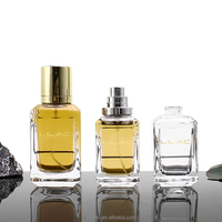 Flacon de Parfum Personnalisé 30ML 50ML en Verre pour Échantillon, Bouteille Transparente avec Vaporisateur Sertissable et Couvercle