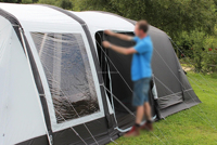 Tente tunnel gonflable de luxe portable, grande, deux chambres, salon, polyester 300D, installation facile, imperméable, pour les sorties en famille