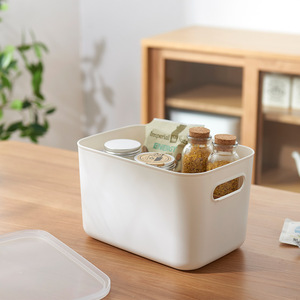 Desktop <b>Storage</b> <b>Box</b> Rectangle Flip Top Lid <b>Stackable</b> With Handle For Food <b>Storage</b> Container - Product Image 4