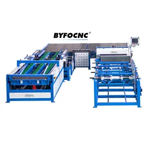 BYFO Square Air Duct Auto Line V Galvanized Air Auto Duct Line 5 Automatic Hvac Duct Manufacturing Machines