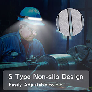 Lampe frontale <span class=keywords><strong>LED</strong></span> COB portable rechargeable, puissante, étanche, pour la course, la pêche et l'escalade, avec <span class=keywords><strong>bandeau</strong></span> élastique - Product Image 4