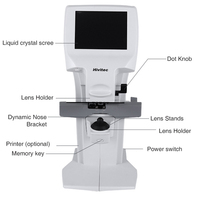 Manual Lensmeter Optical Focimeter with Monocular Eyepiece for Sphere Cylinder Axis Measurement for Optical Shop Use