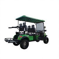 Voiture de golf électrique tout-terrain homologuée CE, 4 places, avec propulsion arrière, système audio, batterie 60V, autonomie 90 km