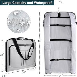 Free Sample Travel <b>Garment</b> <b>Bags</b> for Hanging Clothes Waterproof Long <b>Garment</b> <b>Bags</b> for Dresses Suit Travel <b>Bags</b> - Product Image 4