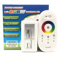 Contrôleur de bande lumineuse LED RGB RGBW à télécommande tactile RF 2,4 GHz, contrôleur LED sans fil à écran tactile DC12-24V