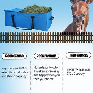 Muestra gratis Venta caliente Heavy Duty Durable Extra gran capacidad Bals Horse Feed Hay Tote Bag Bolsa de heno ecuestre resistente al desgaste - Product Image 3