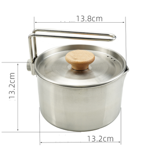 Kit de utensilios de 1 litro (1000 ml) para acampar al aire libre, lonchera portátil de aluminio y acero inoxidable. - Product Image 1