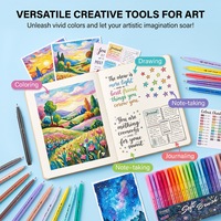 Stylo marqueur à paillettes souple et flexible, largeur de trait 0,2 mm, couleurs de paillettes assorties pour la calligraphie, le journal, l'art, l'artisanat, kit de marqueurs